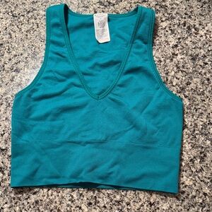 Athena Deep Teal Crop Top